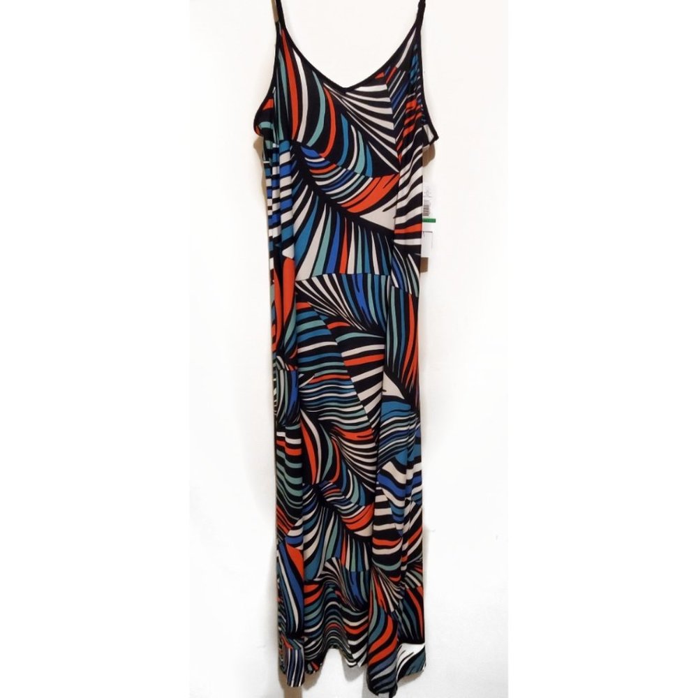 NWT Nicole Miller Studio Maxi Sleeveless Dress Size Large